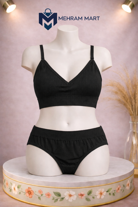 Ribbed Bra & Panty Set