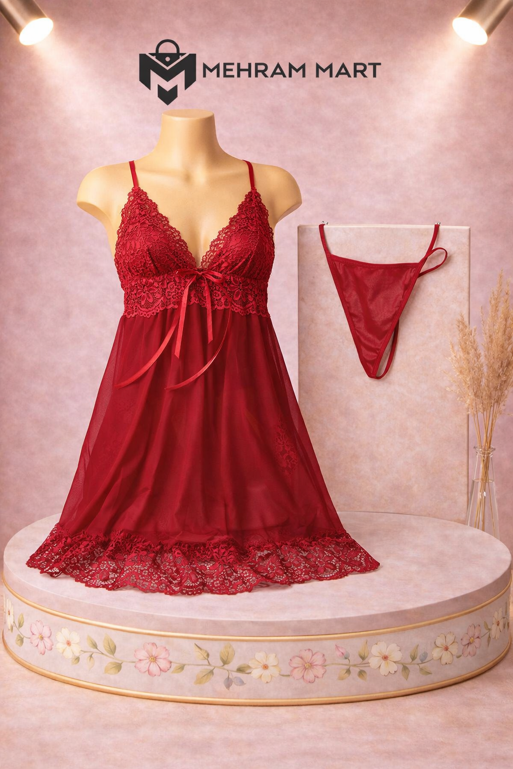 Ocean Lace Babydoll Nightwear Set