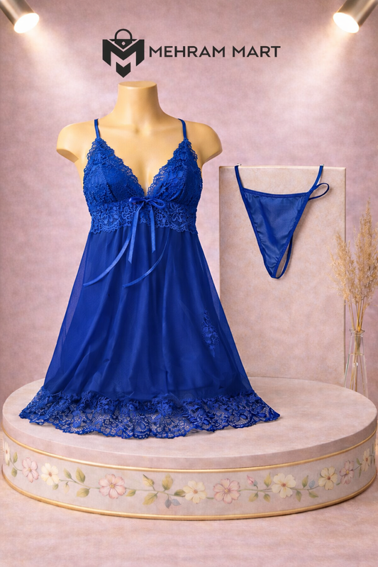 Ocean Lace Babydoll Nightwear Set
